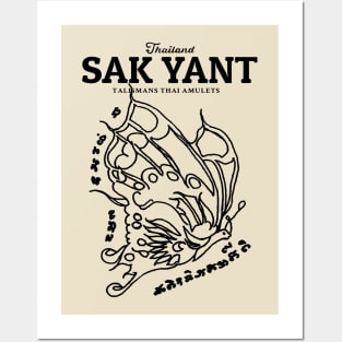 Sak Yant Thai Butterfly Posters and Art